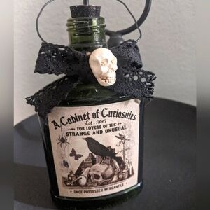 Halloween Witchy Vamp Skull Apothecary Poison Decor Raven